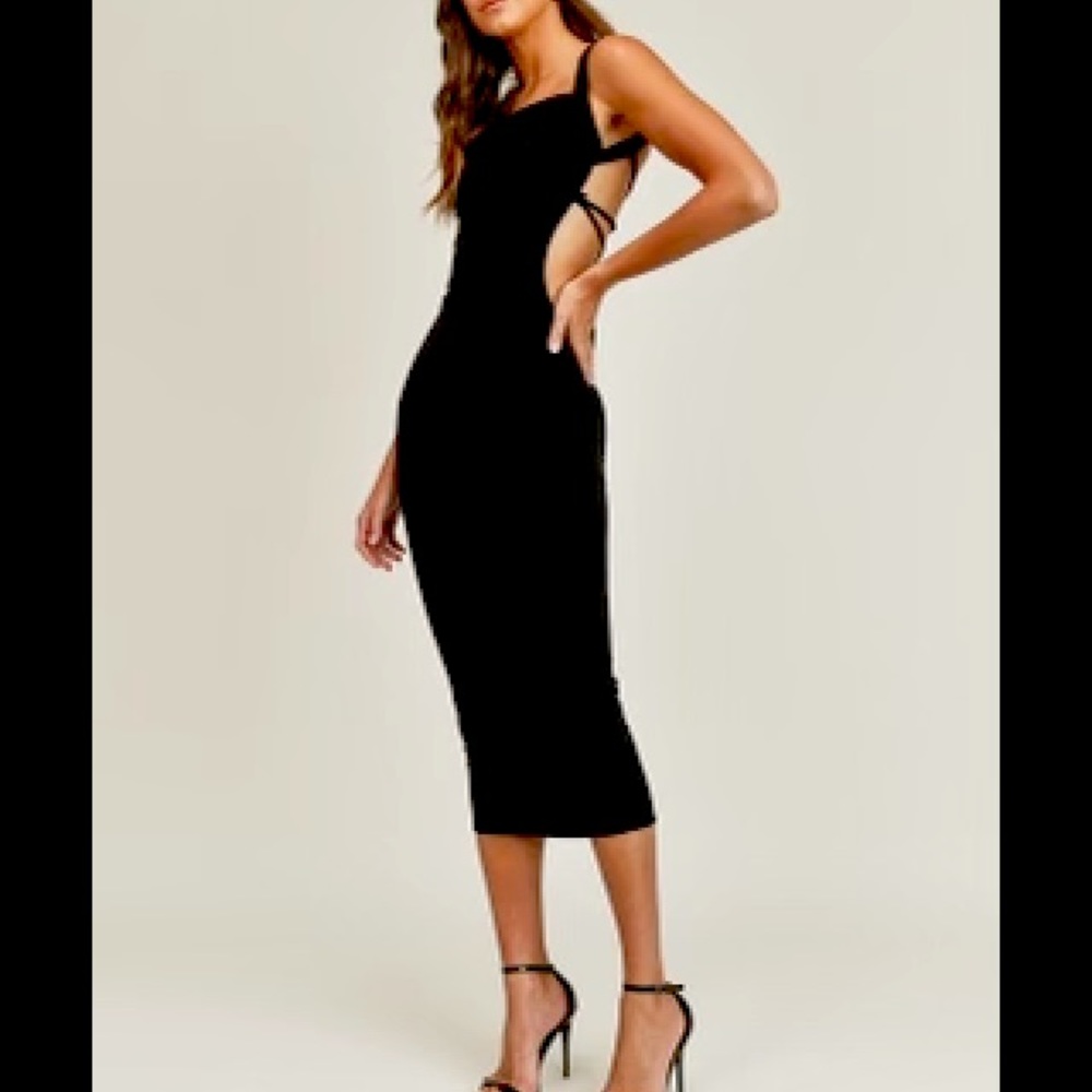 New Long Black Dress Size L